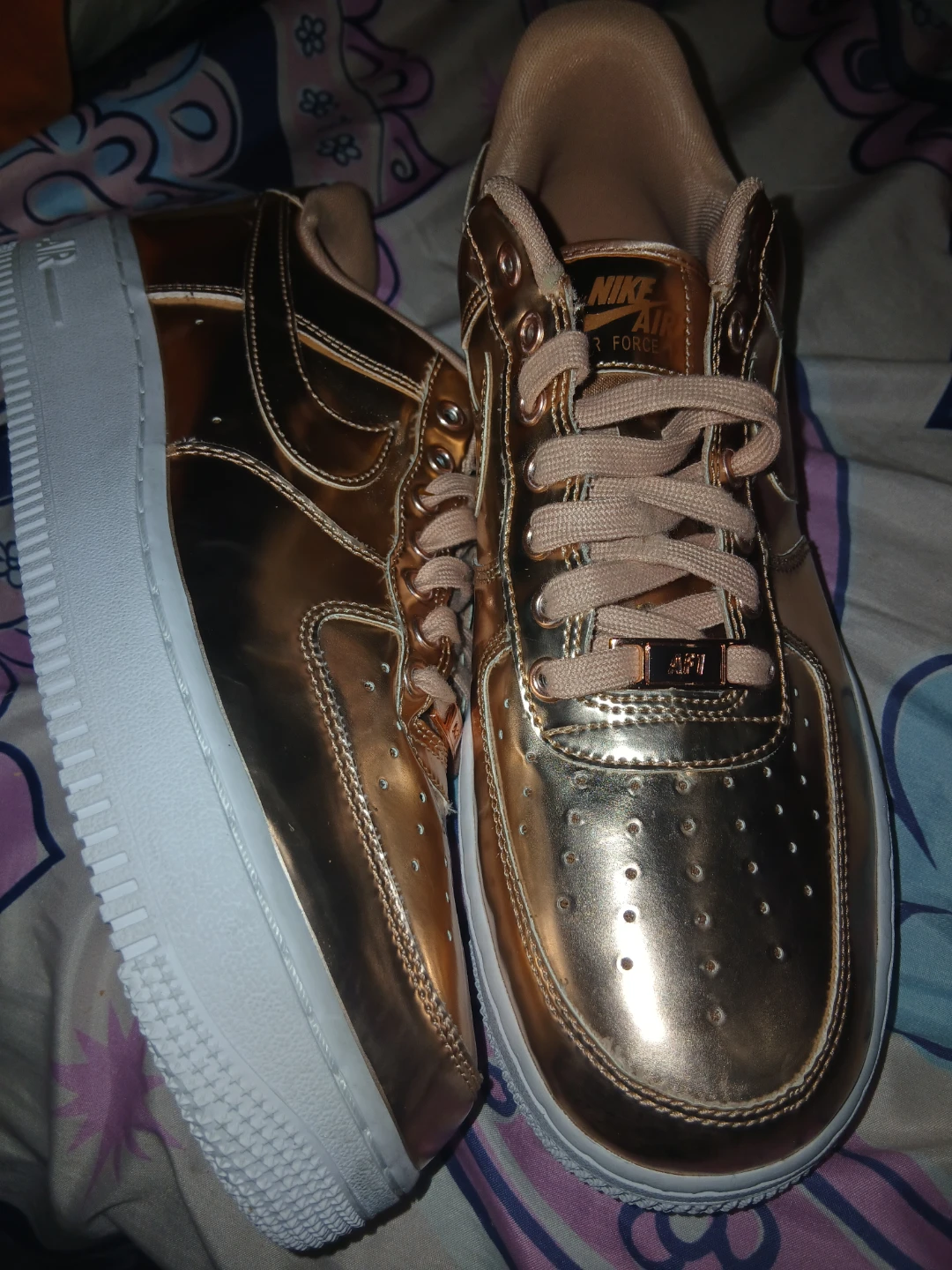 Nike Air Force 1 Rose Gold Sneakers