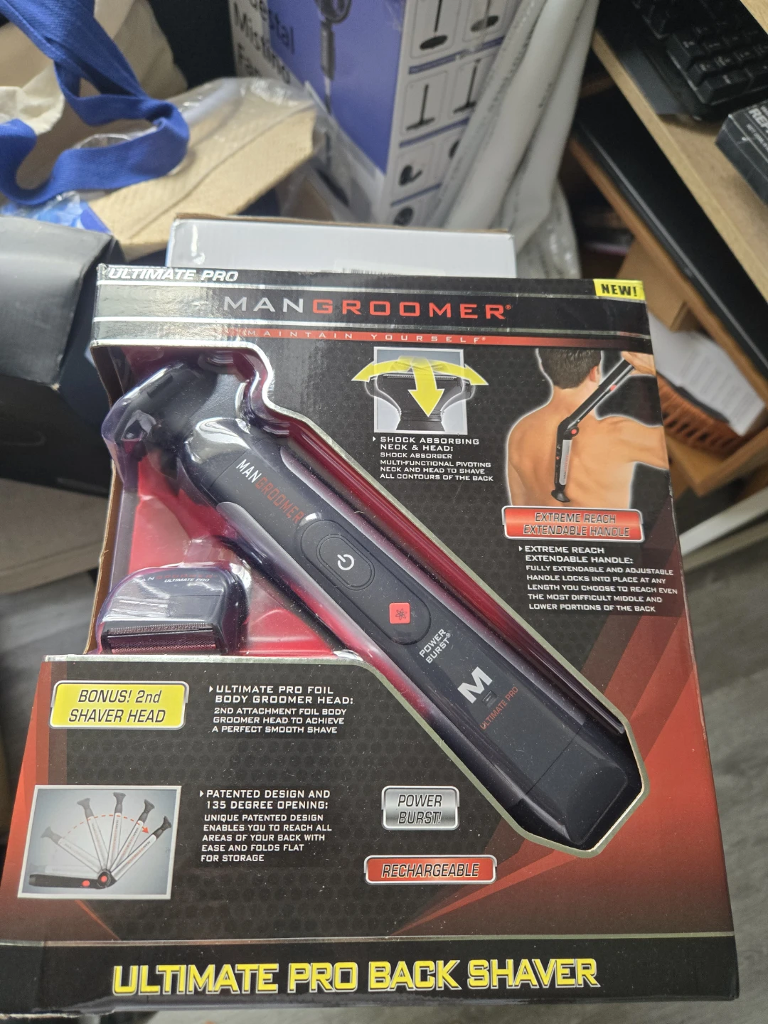 MANGROOMER Ultimate Pro Back Shaver - 3 Piece Set - photo 5