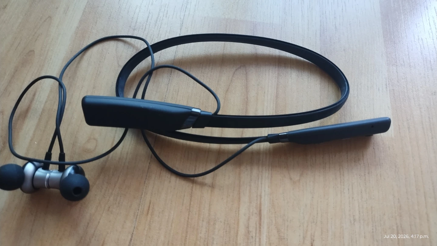 Bluetooth Wireless Neckband Earphones with Microphone – Black