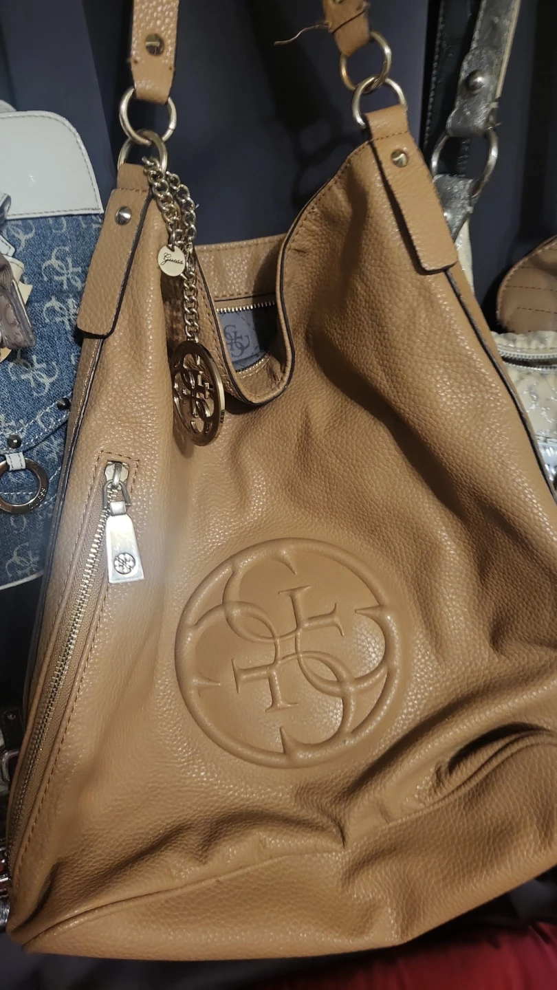 Guess Brown Leather Hobo Bag
