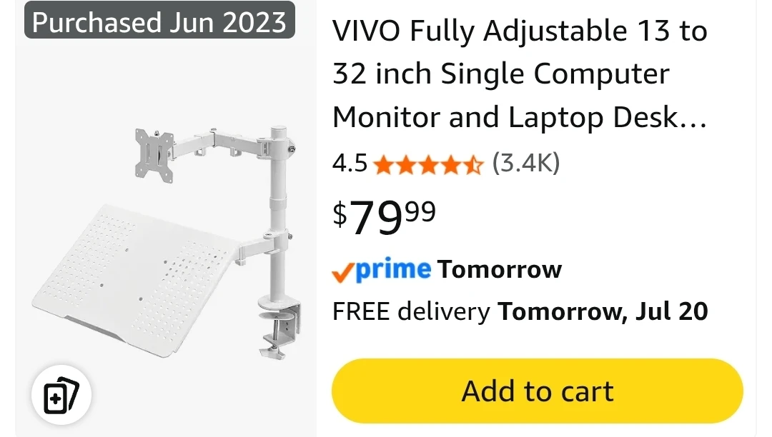 Vivo dual monitor arms/mount, white - photo 4