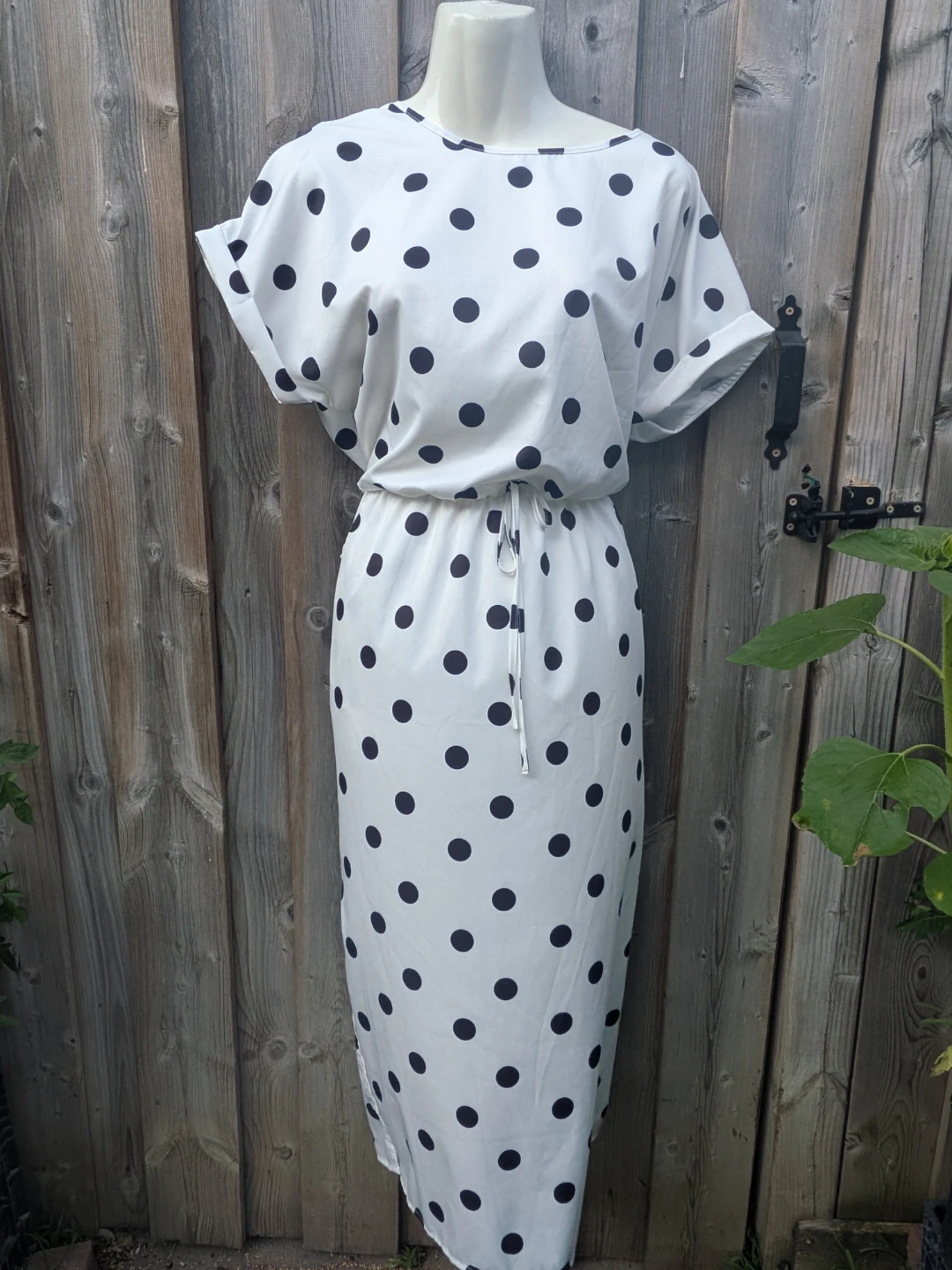 White Polka Dot Midi Dress - photo 2