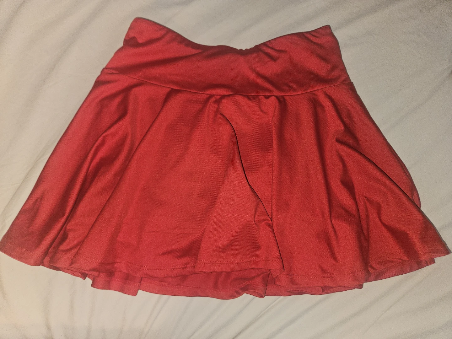 Red Pleated Tennis Skirt