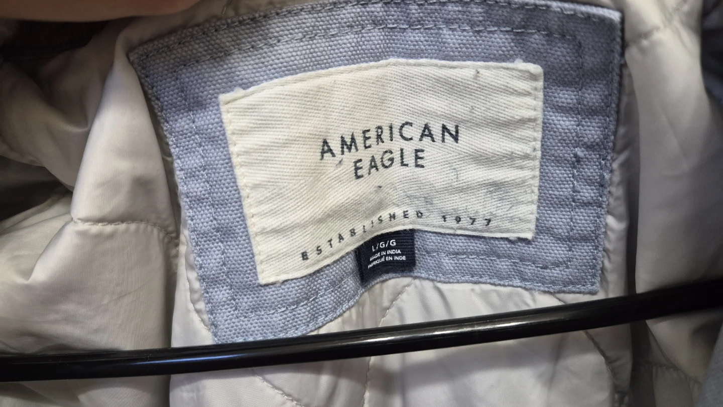 American Eagle Sherpa Collar Jacket - Light Blue - L/G - photo 2