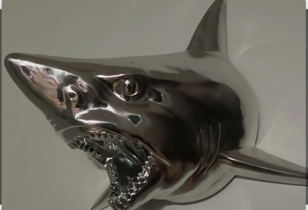 Chrome Shark Wall Mount