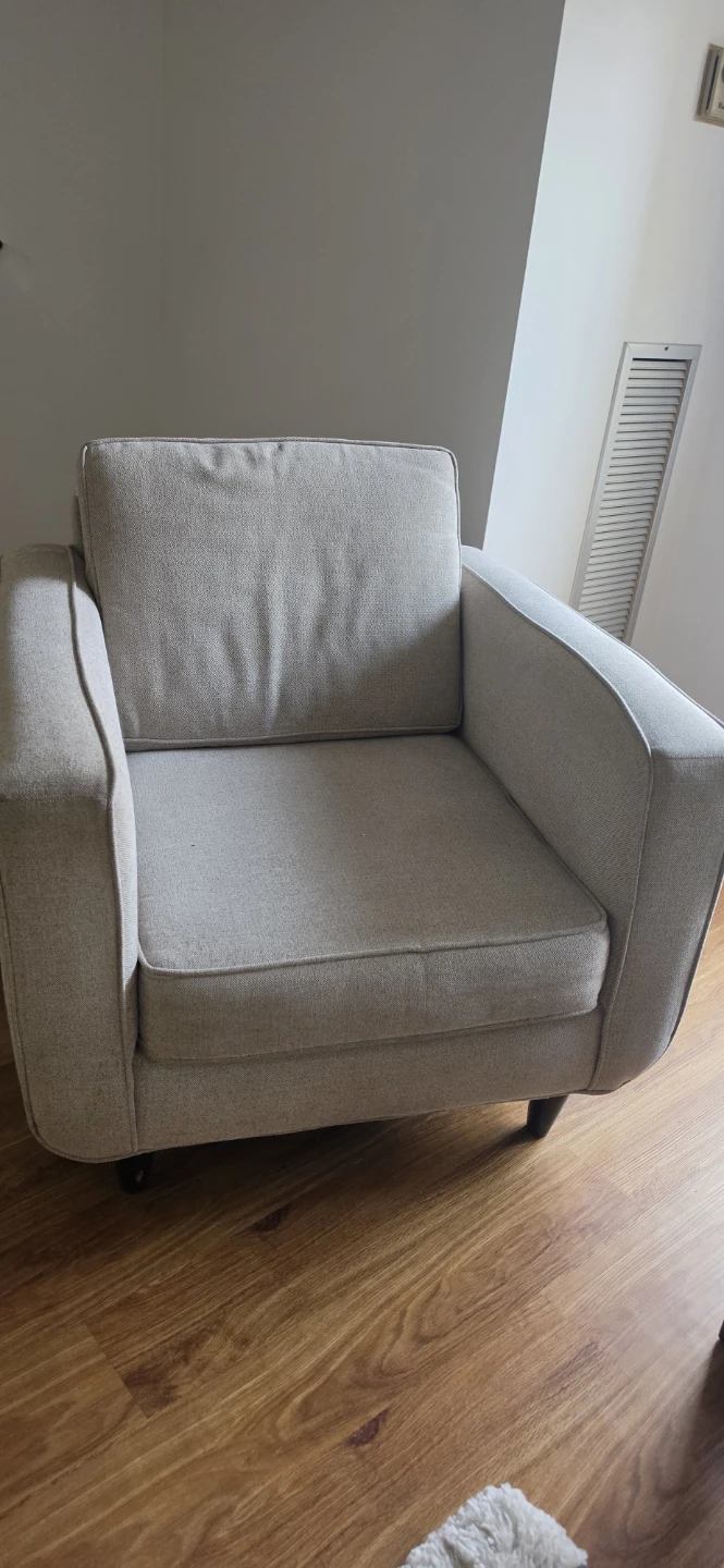 Light Gray Accent Chair - photo 2