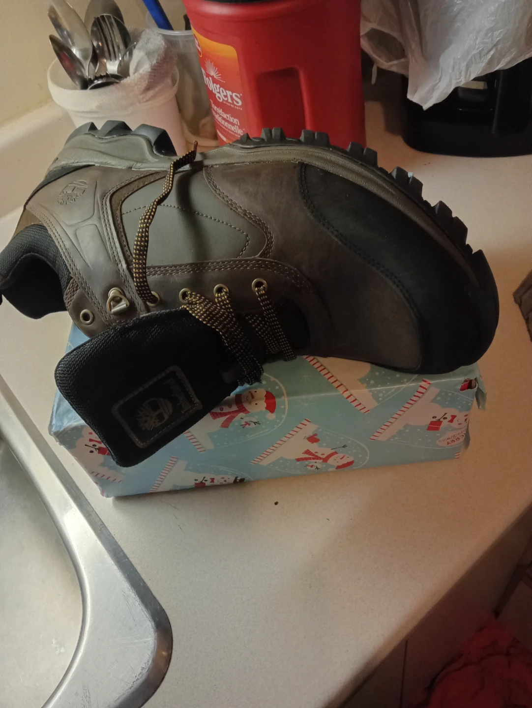 Timberland Brown Leather Shoes Size 14