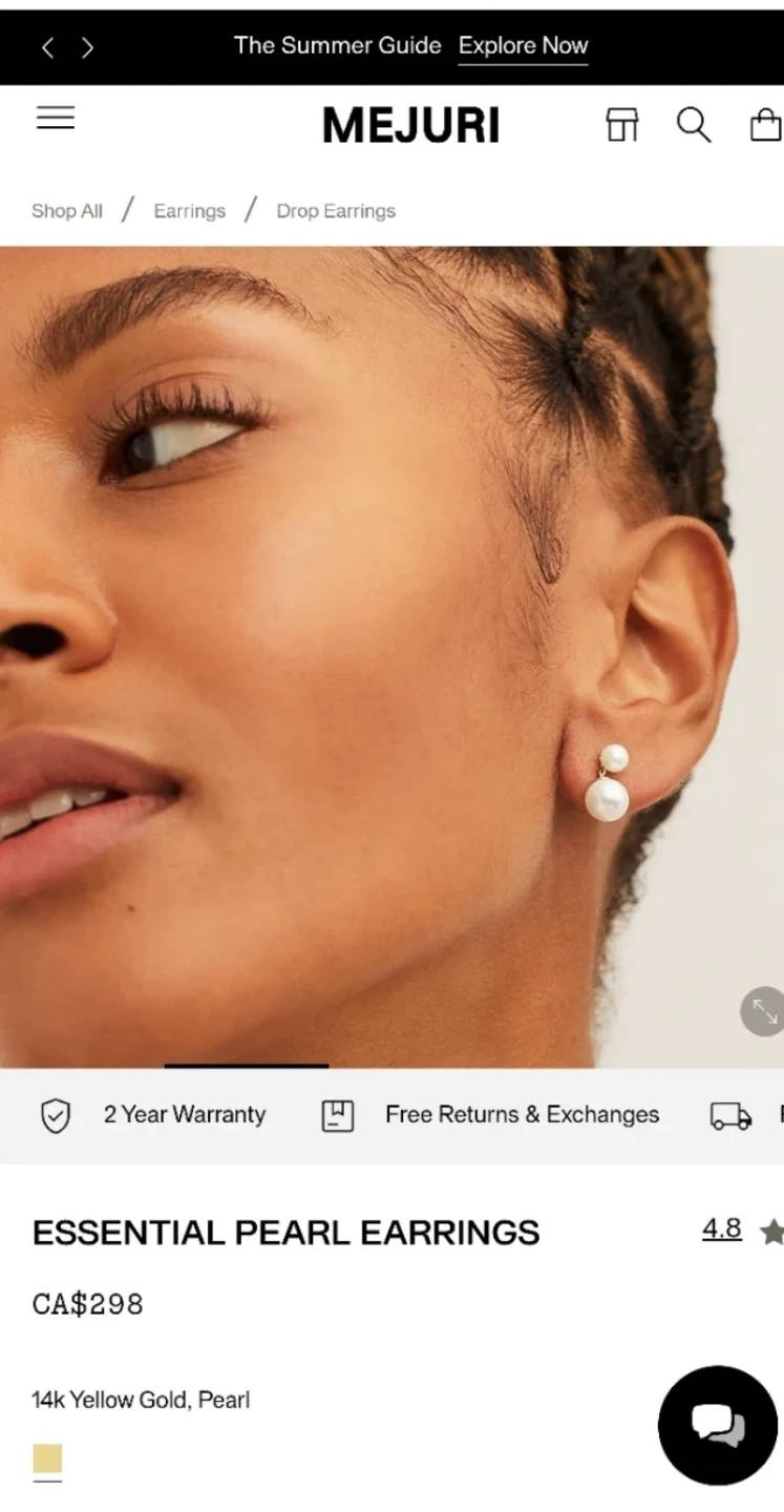Mejuri Essential Pearl Earrings