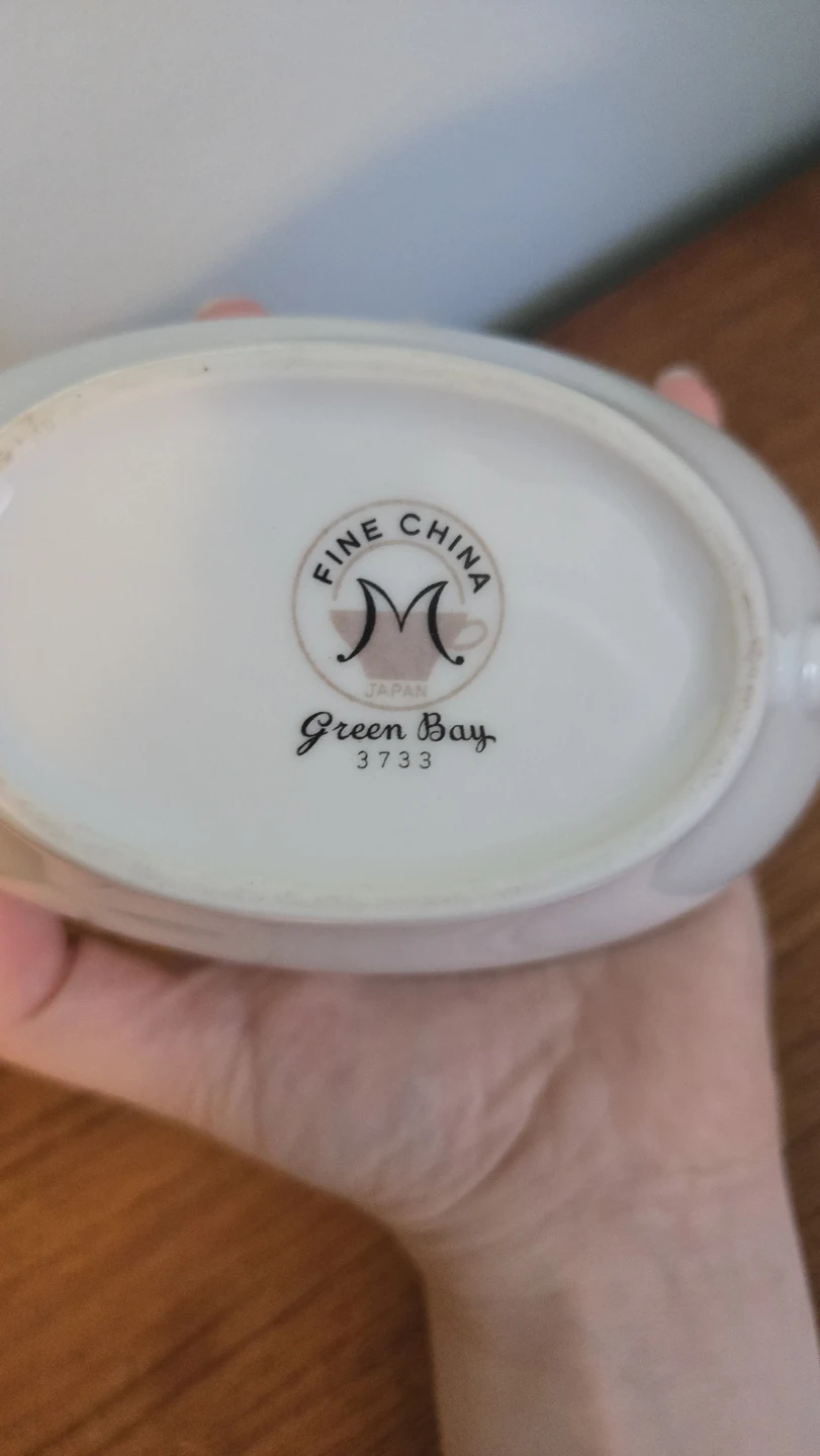 Vintage Fine China Gravy Boat - Green Bay Pattern - photo 4