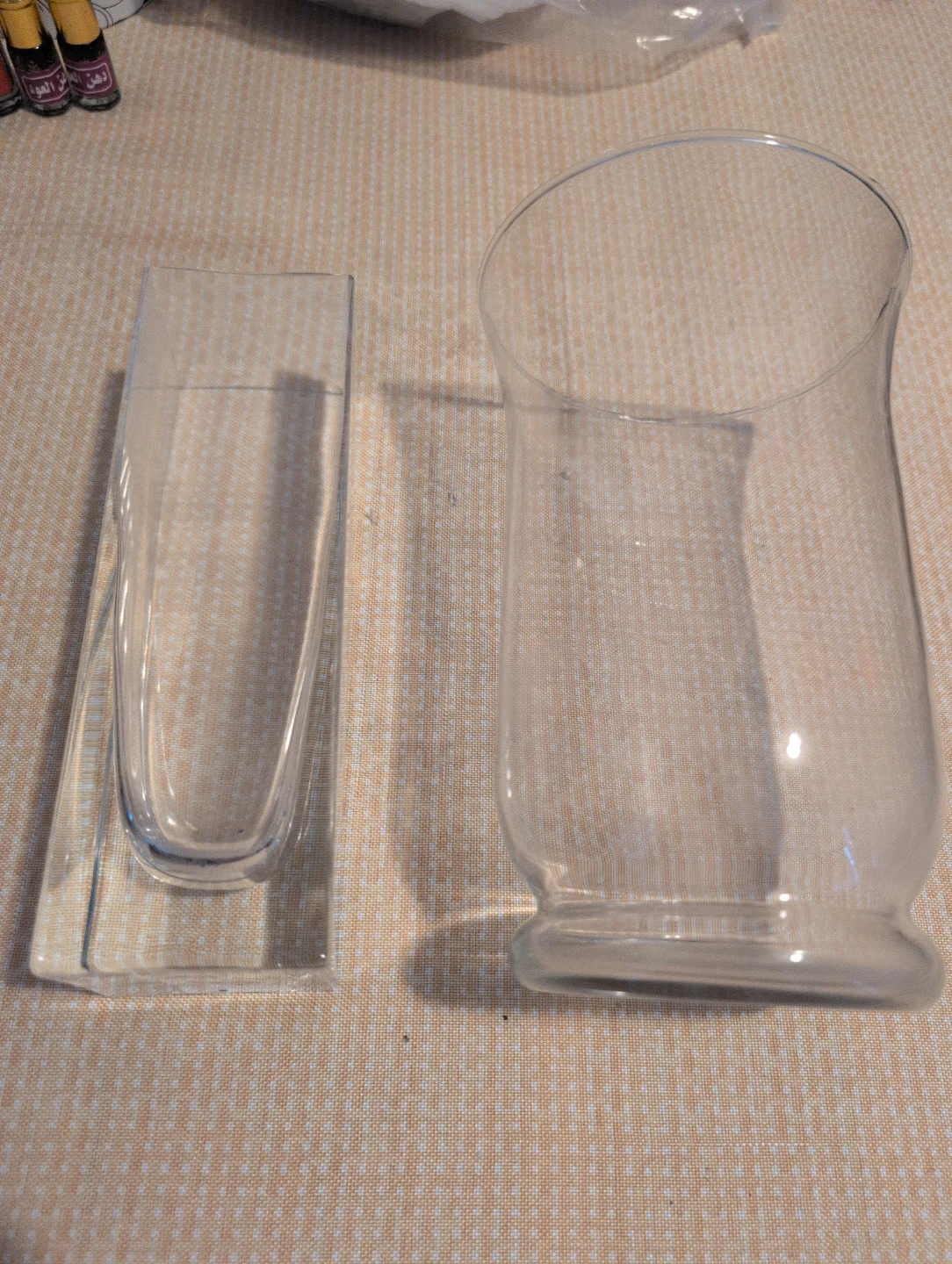 Clear Glass Vases (Set of 2)