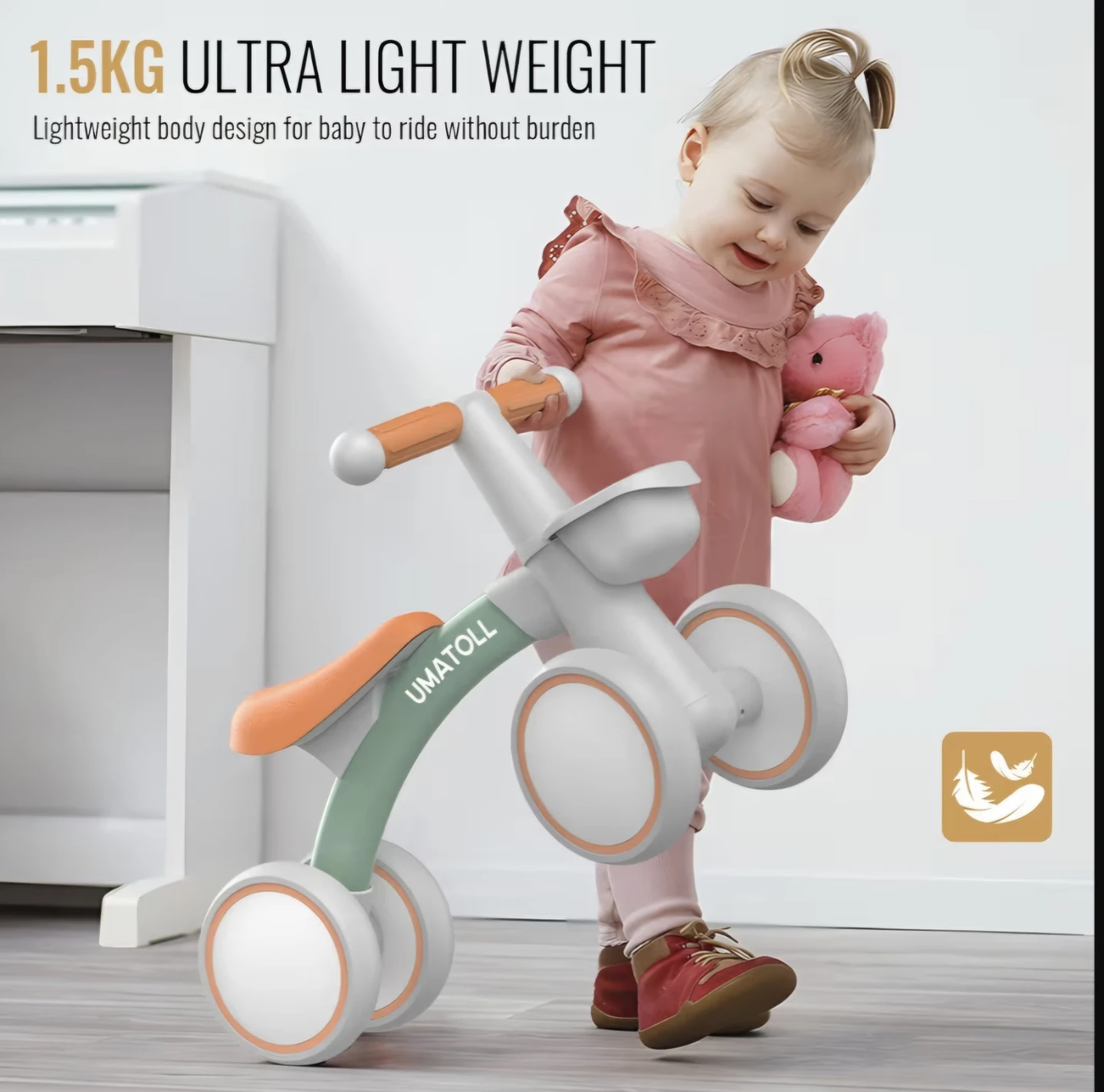 UMATOLL Baby Balance Bike Toys Boys/Girls 1-2Y/O - photo 4