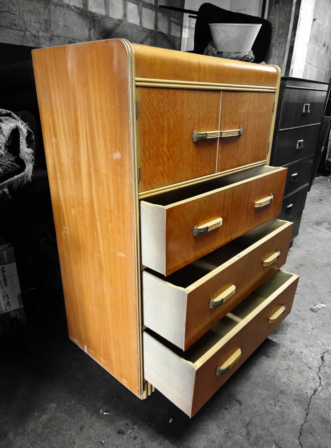 Vintage Solid Wood Tallboy Dressers - photo 4