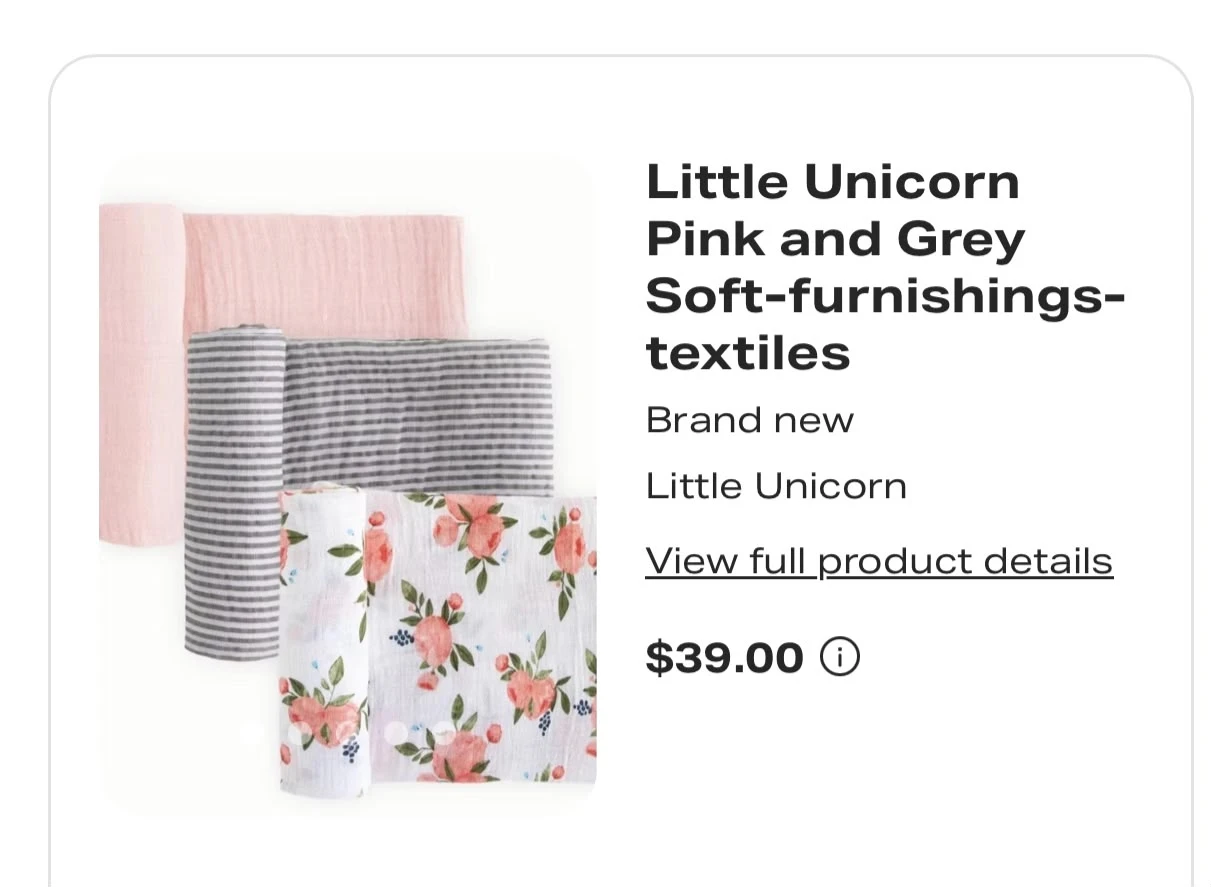 Little Unicorn Cotton Muslin Swaddles Set (3-Pack)