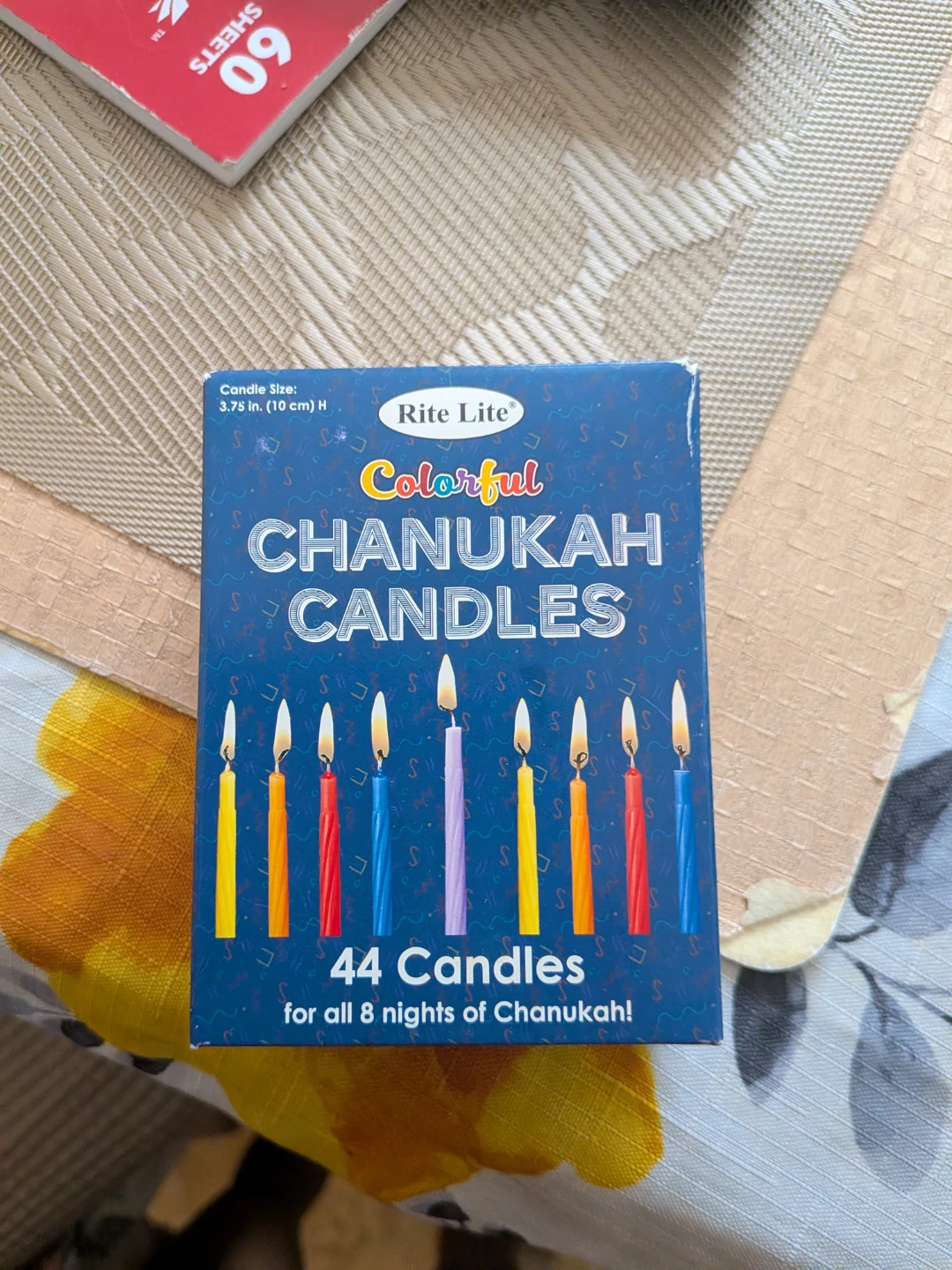 Rite Lite Colorful Chanukah Candles - 44 Count