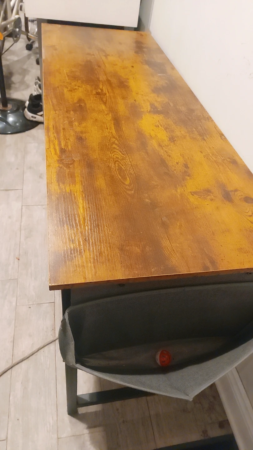 Rustic Wood and Metal Desk - photo 2