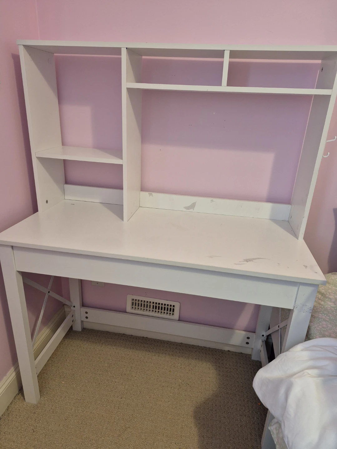 Ikea White Desk with Hutch
