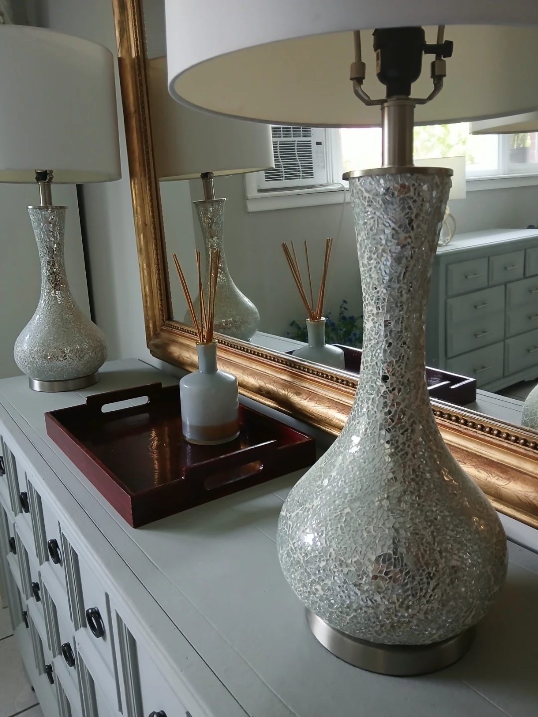 Mirror Mosaic Table Lamp set of two