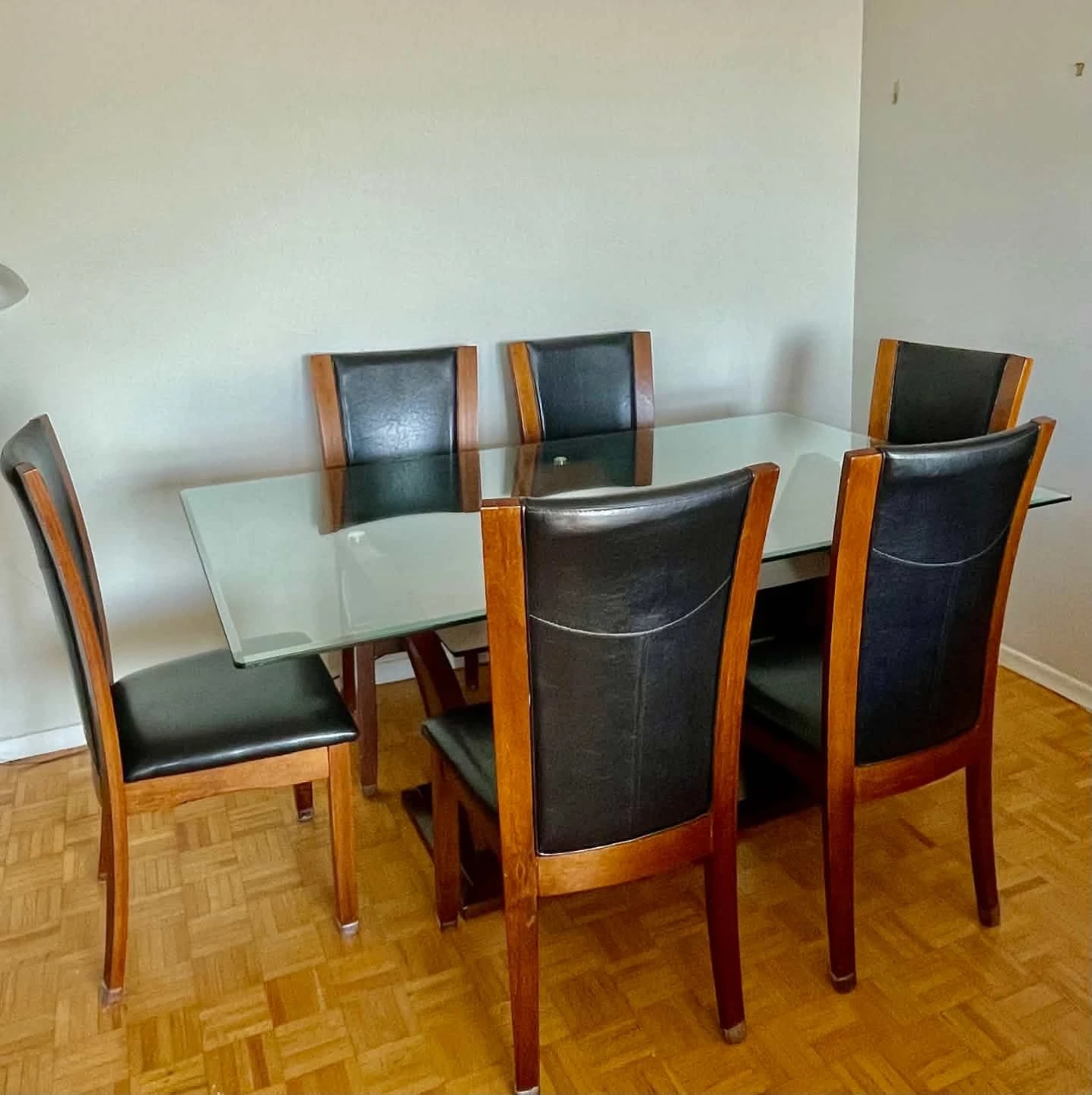 Glass Top Dining Table with 6 Chairs - photo 4