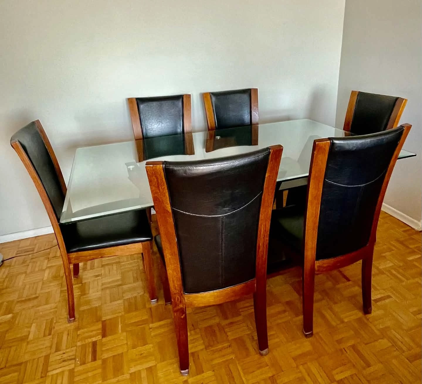Glass Top Dining Table with 6 Chairs - photo 5