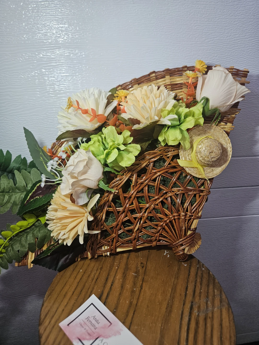 Decorative Bird Cage with Faux Flowers - photo 2
