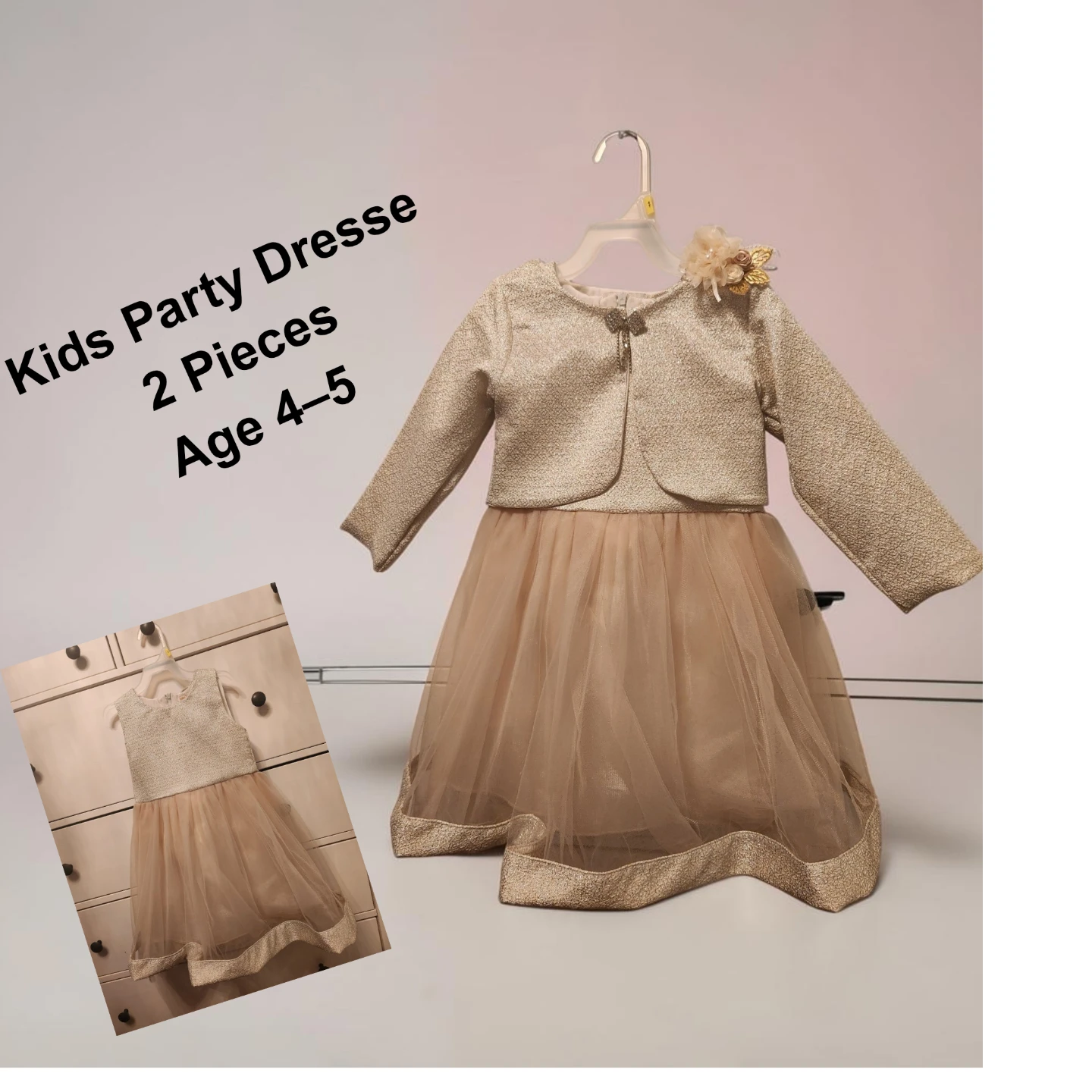 Kids Party Dress 2 Pieces Age 4-5