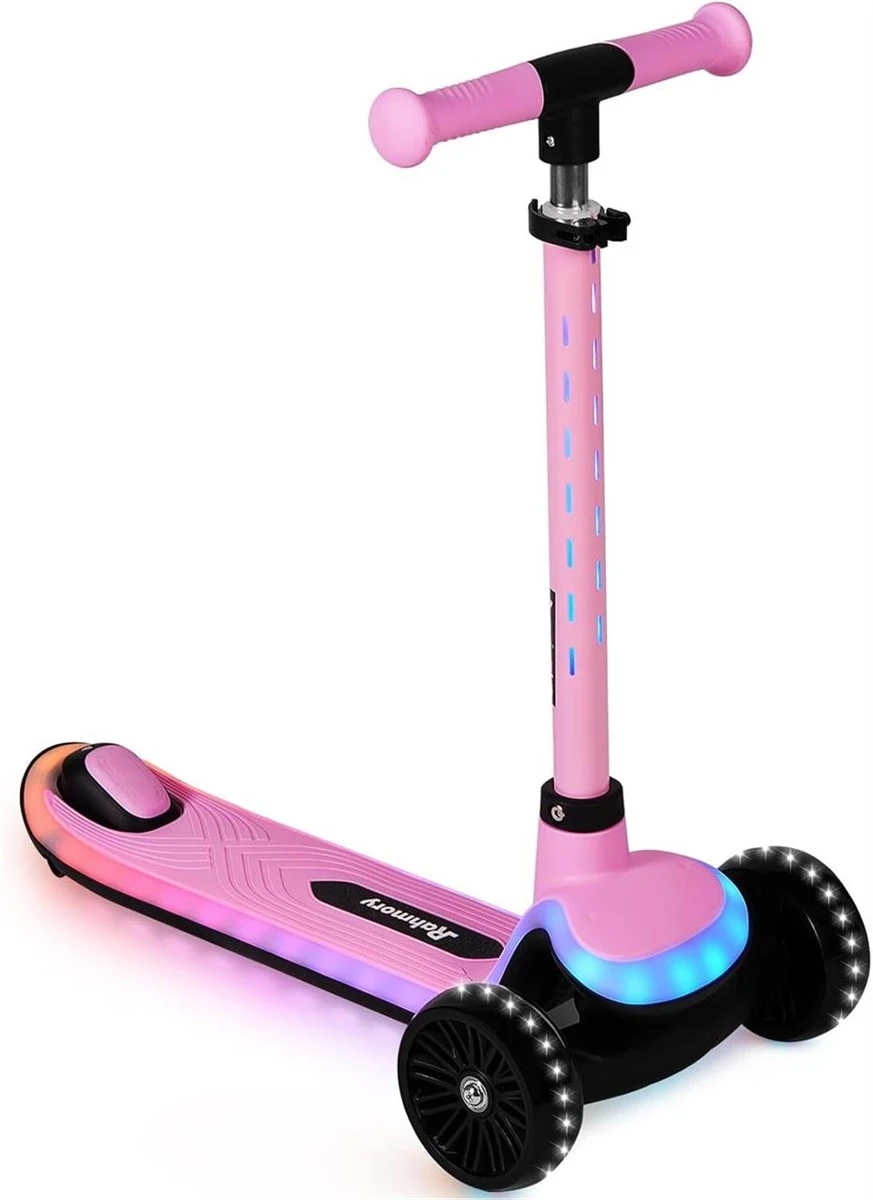 Ruhmory Pink 3-Wheel Scooter with Lights