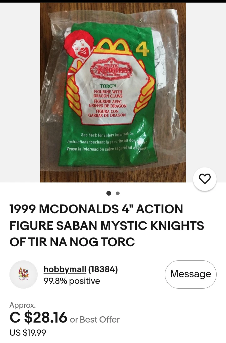 1999 Mystic Knights Torc Action Figure - photo 2