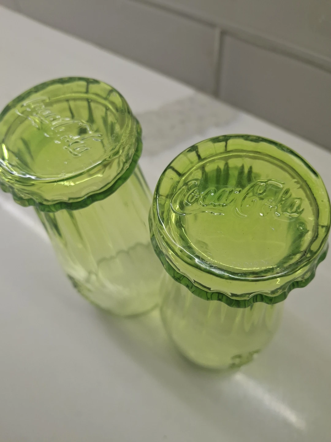 Rare Coca-Cola Green Glasses - photo 5
