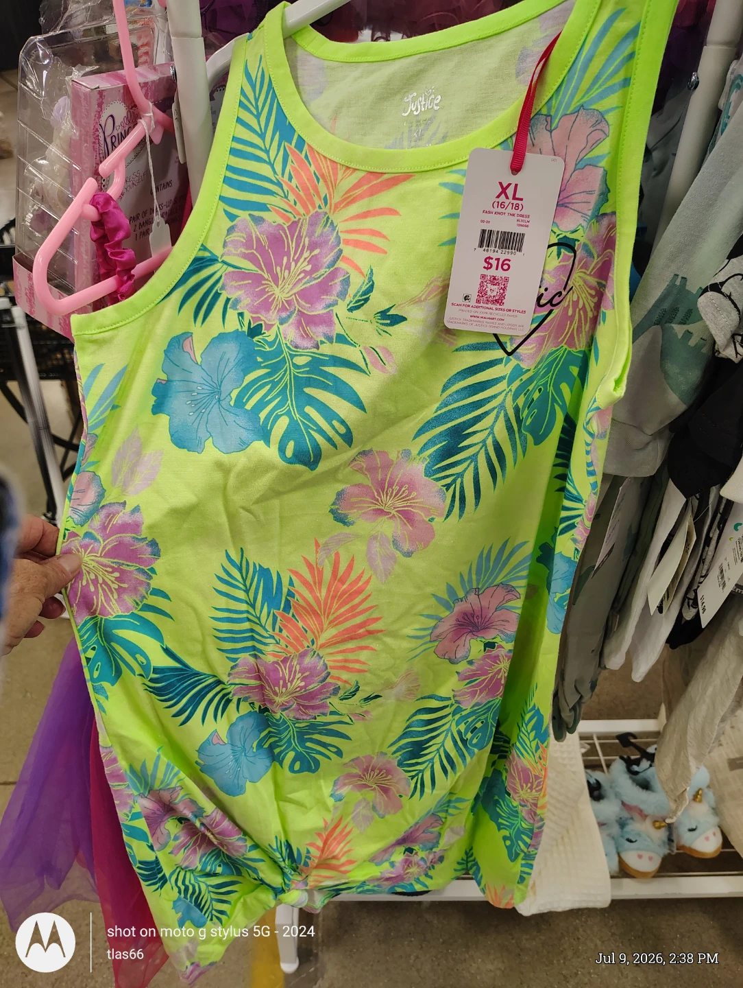 Justice Fash Knot Tnk Dress XL