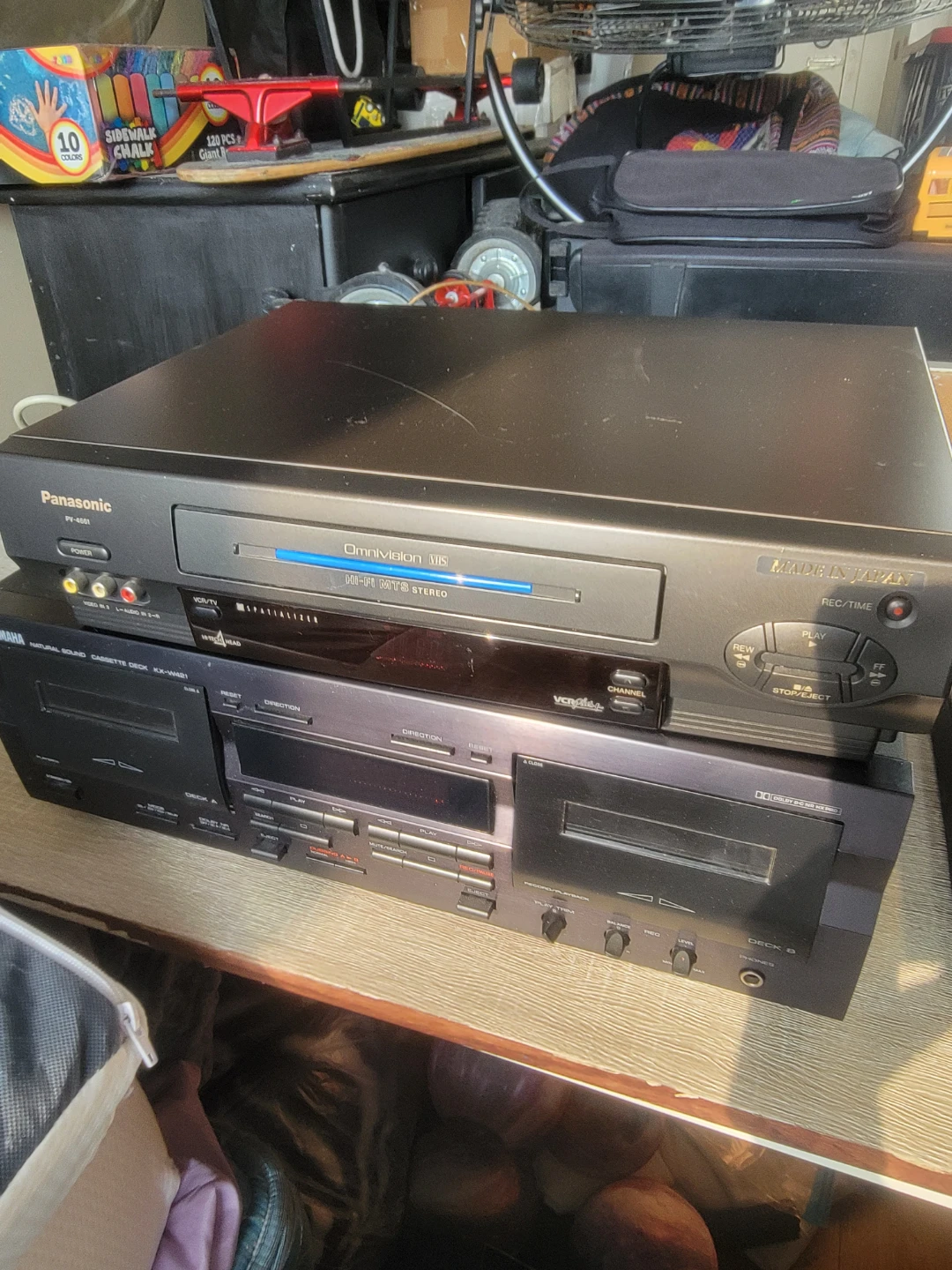 Panasonic PV-4501 VCR & Yamaha KX-W951 Cassette Deck