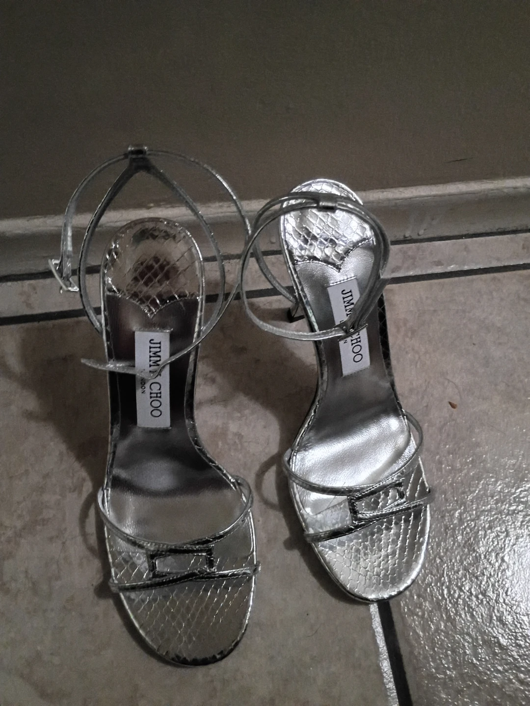 Jimmy Choo Silver Heeled Sandals - photo 2
