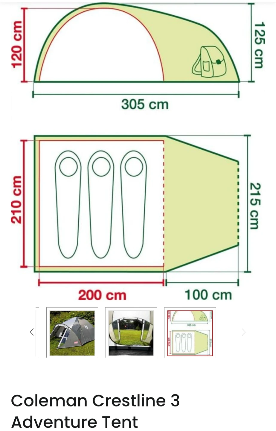 Coleman Crestline 3 Adventure Tent - photo 2