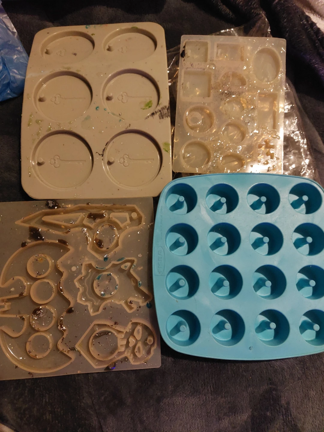4 Piece Resin Molds Set - Various Shapes