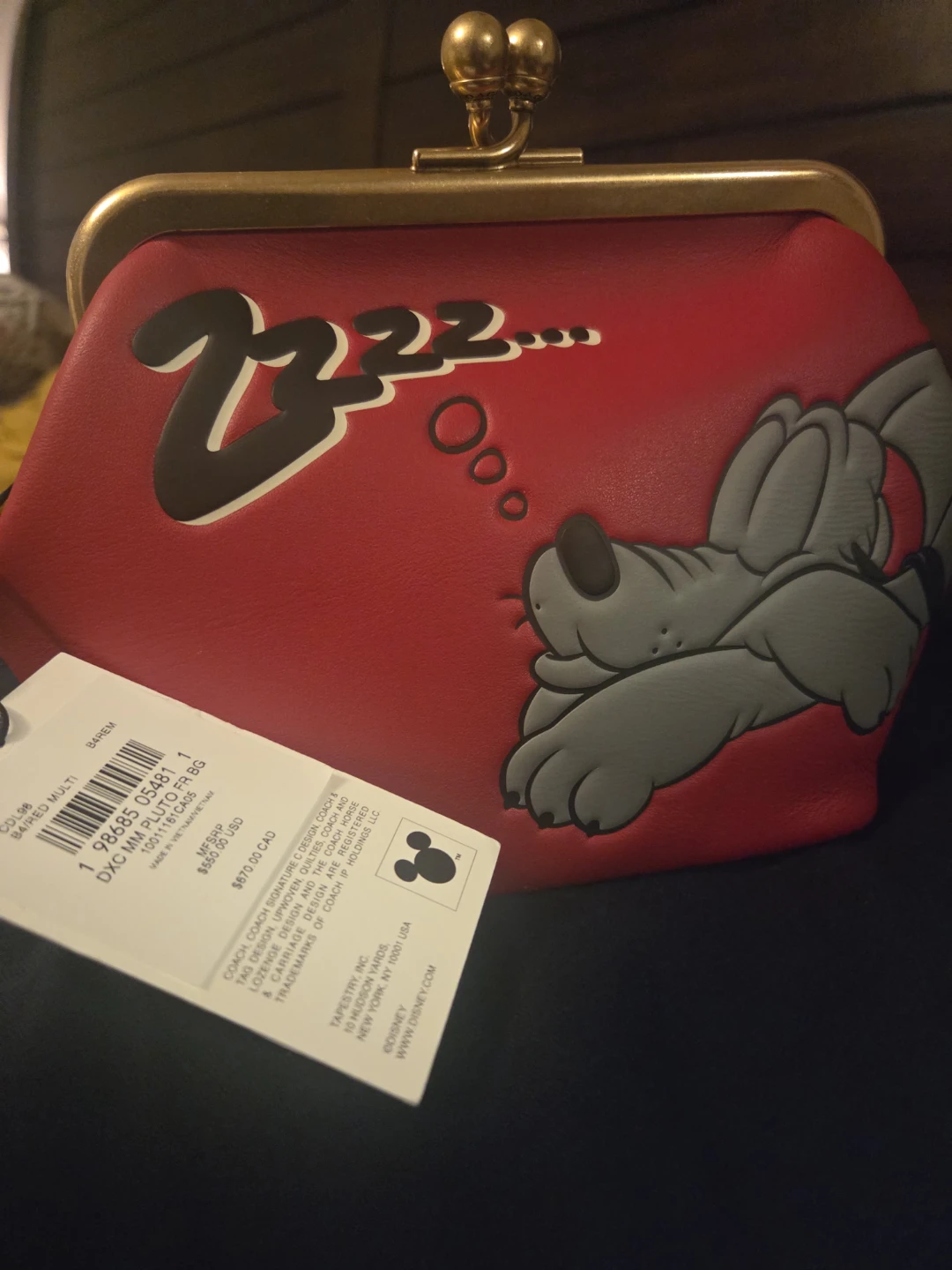 Coach x Disney Pluto Kisslock  Red - photo 4