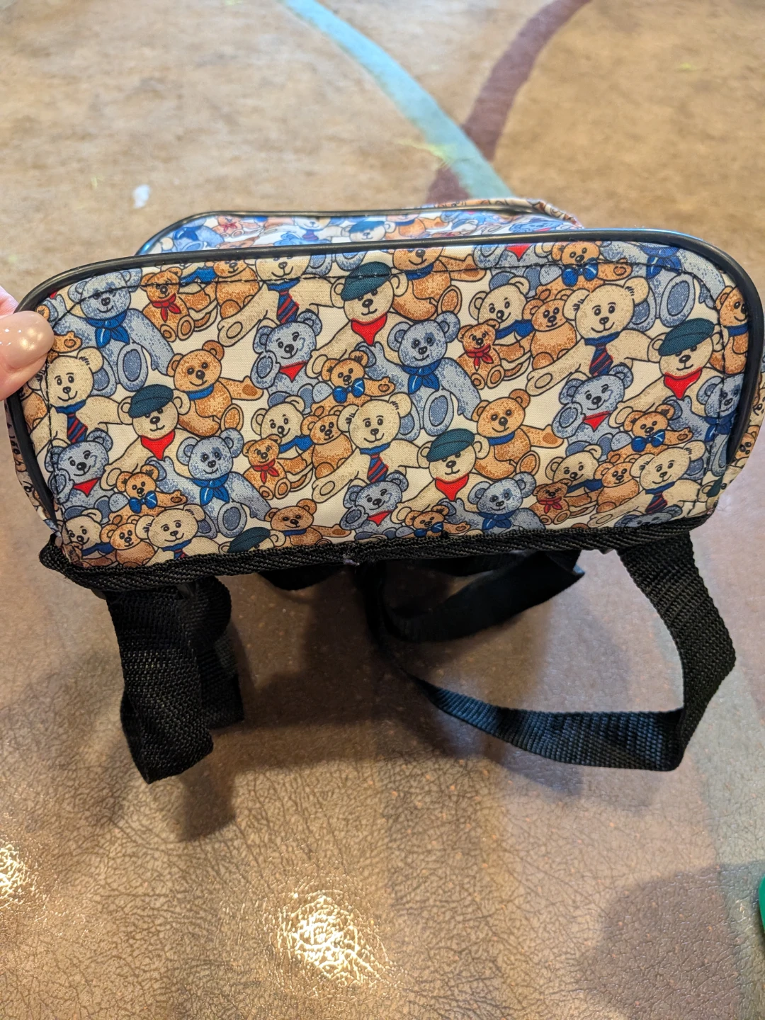 Vintage Teddy Bear Print Mini Backpack - photo 2