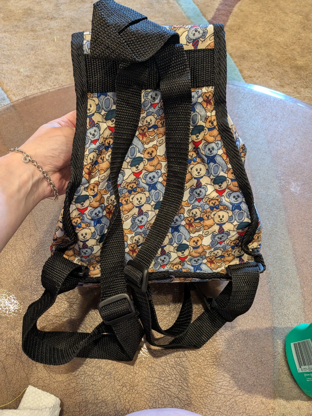 Vintage Teddy Bear Print Mini Backpack - photo 3