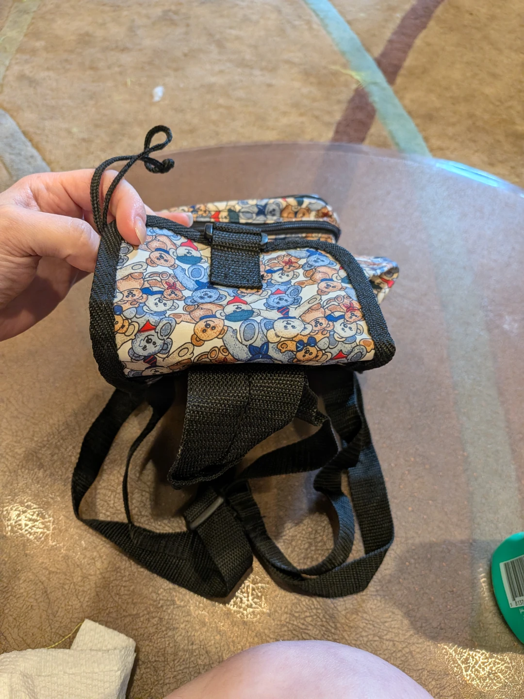 Vintage Teddy Bear Print Mini Backpack - photo 4