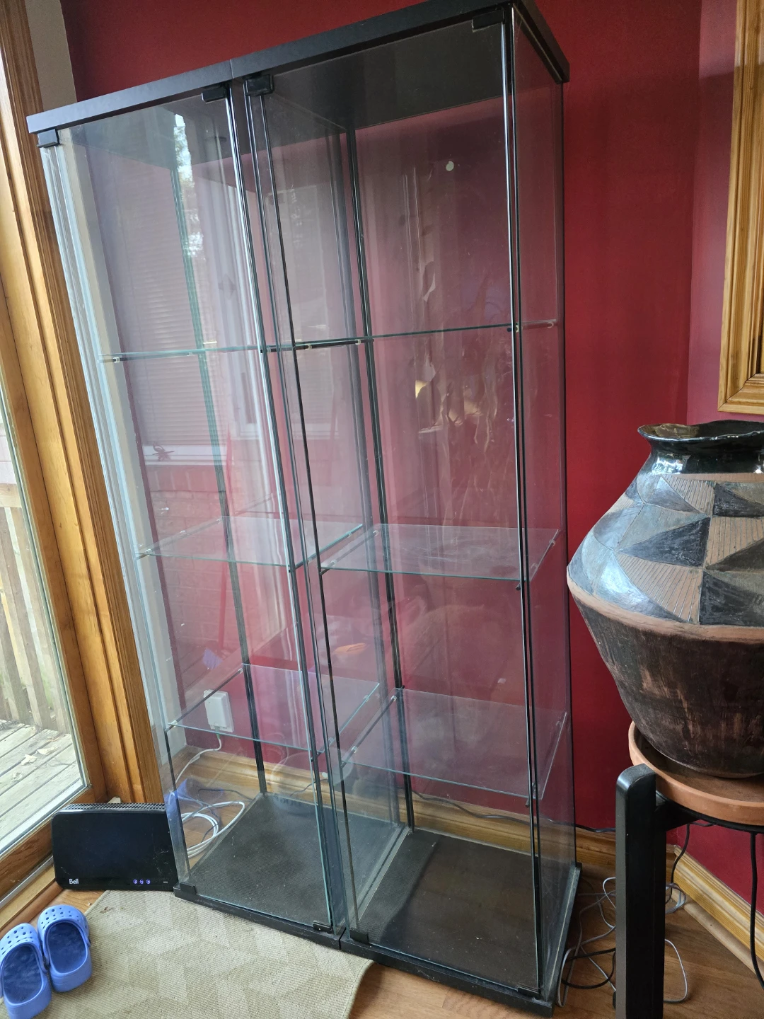 Two Glass Display Cabinet with Hinged Doors - photo 2