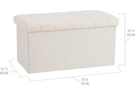 Used Channel Tufted Storage Trunk - photo 2