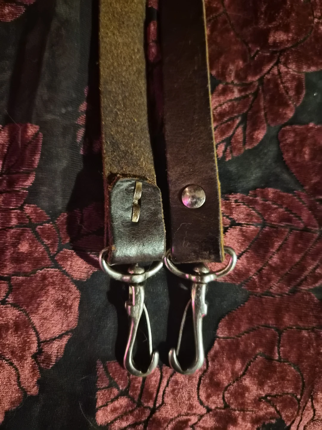 Leather Straps with Metal Clasps - photo 2