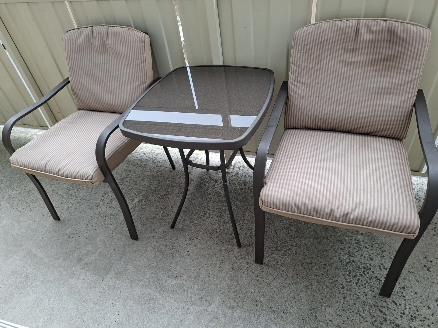 Patio Table and Two Chairs Set