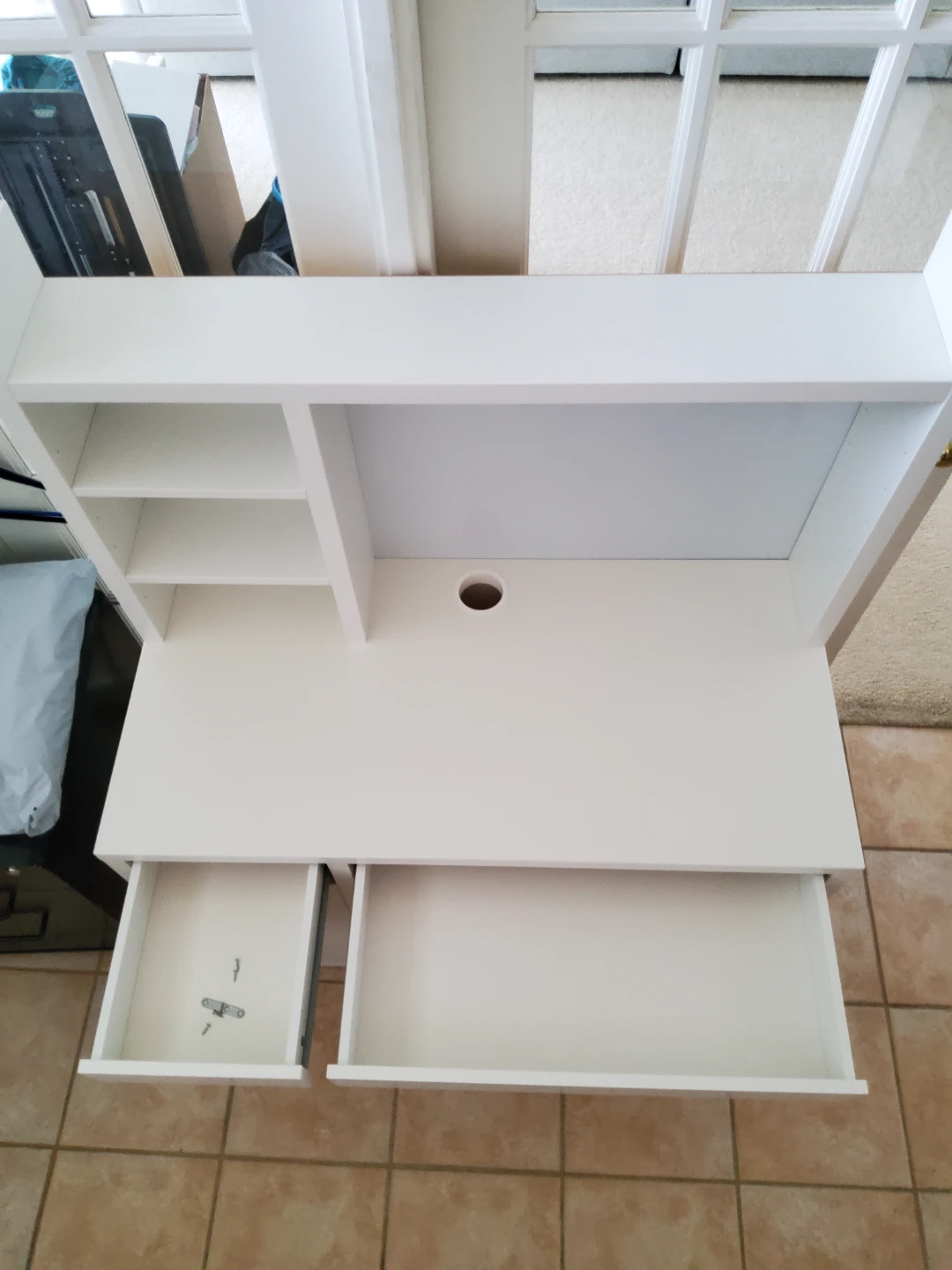 IKEA MICKE Desk with Hang on Shelf and Whiteboard & Chair - photo 2