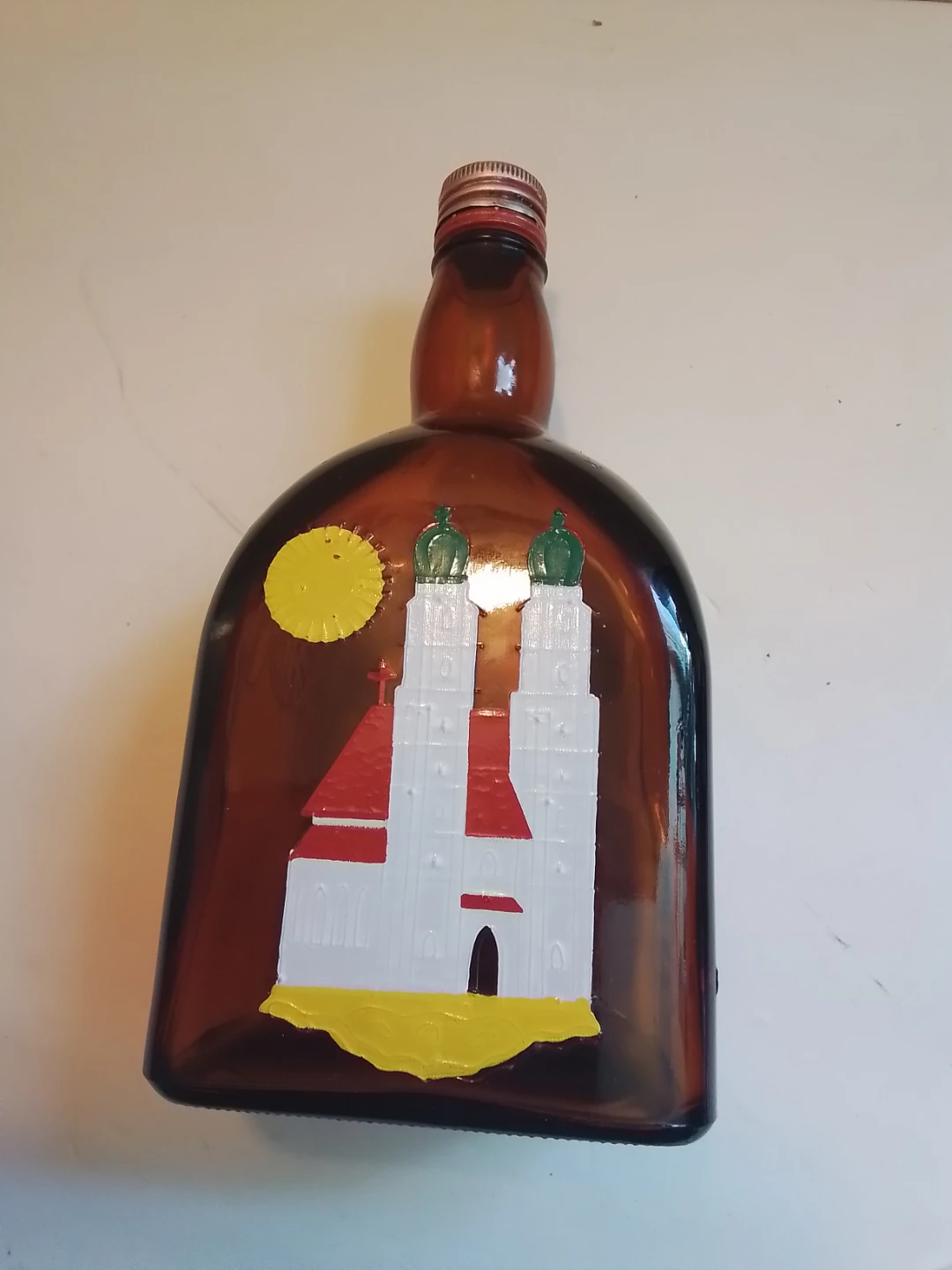 Vintage  Glass Bottle with Anton Hiemerschmid München Engraving - photo 2