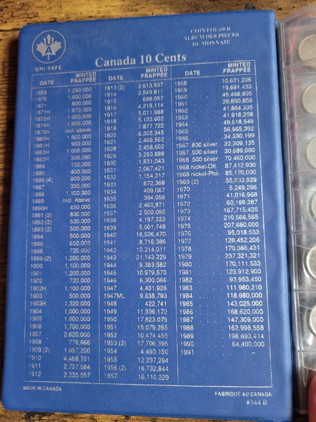 Canada 10 Cents Blank/Sans Date Coin Folder - photo 2