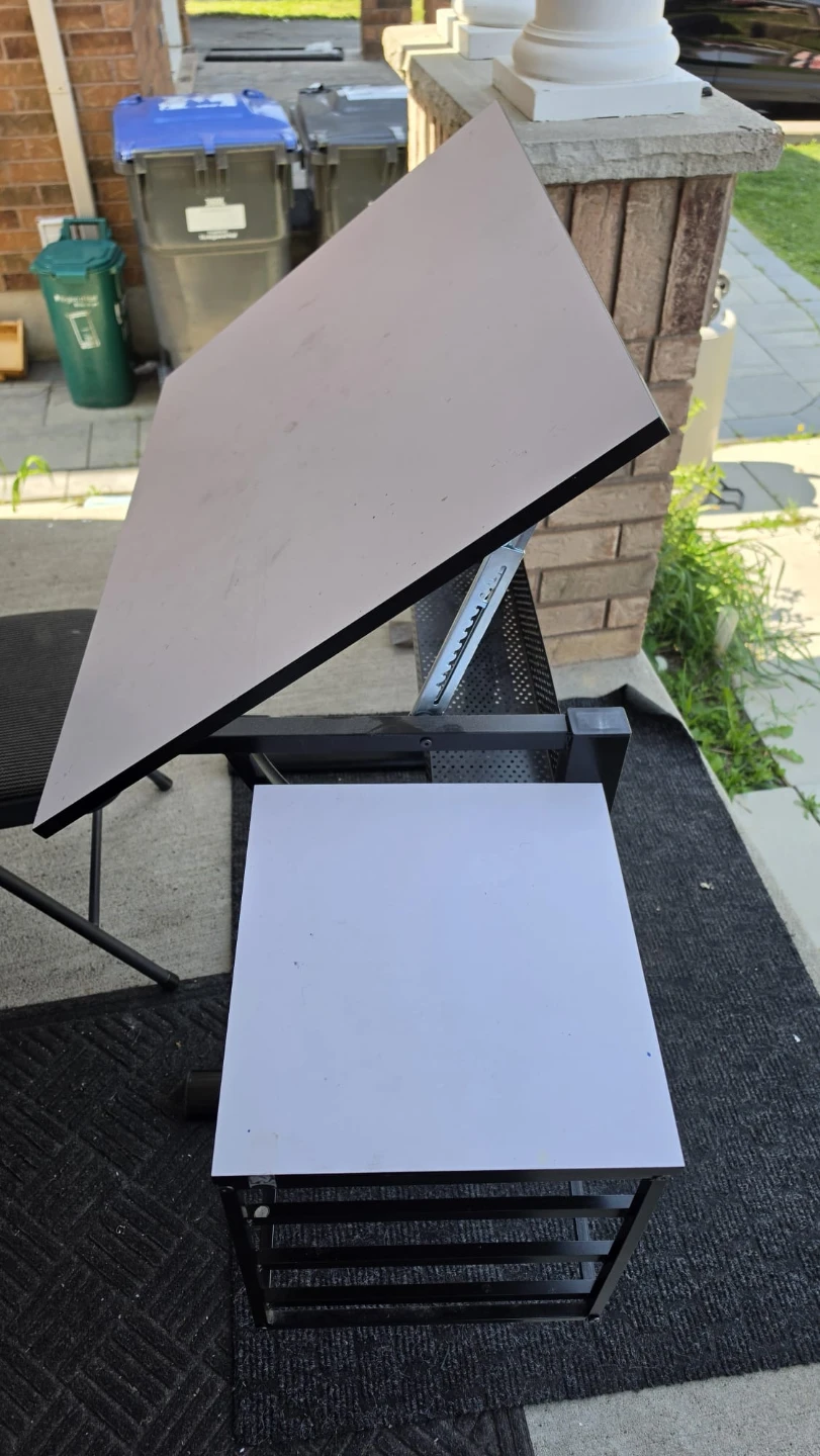 Drafting Craft Table Office Desk, Adjustable Height Angles