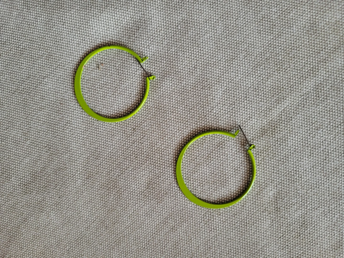 Lime Green Hoop Earrings