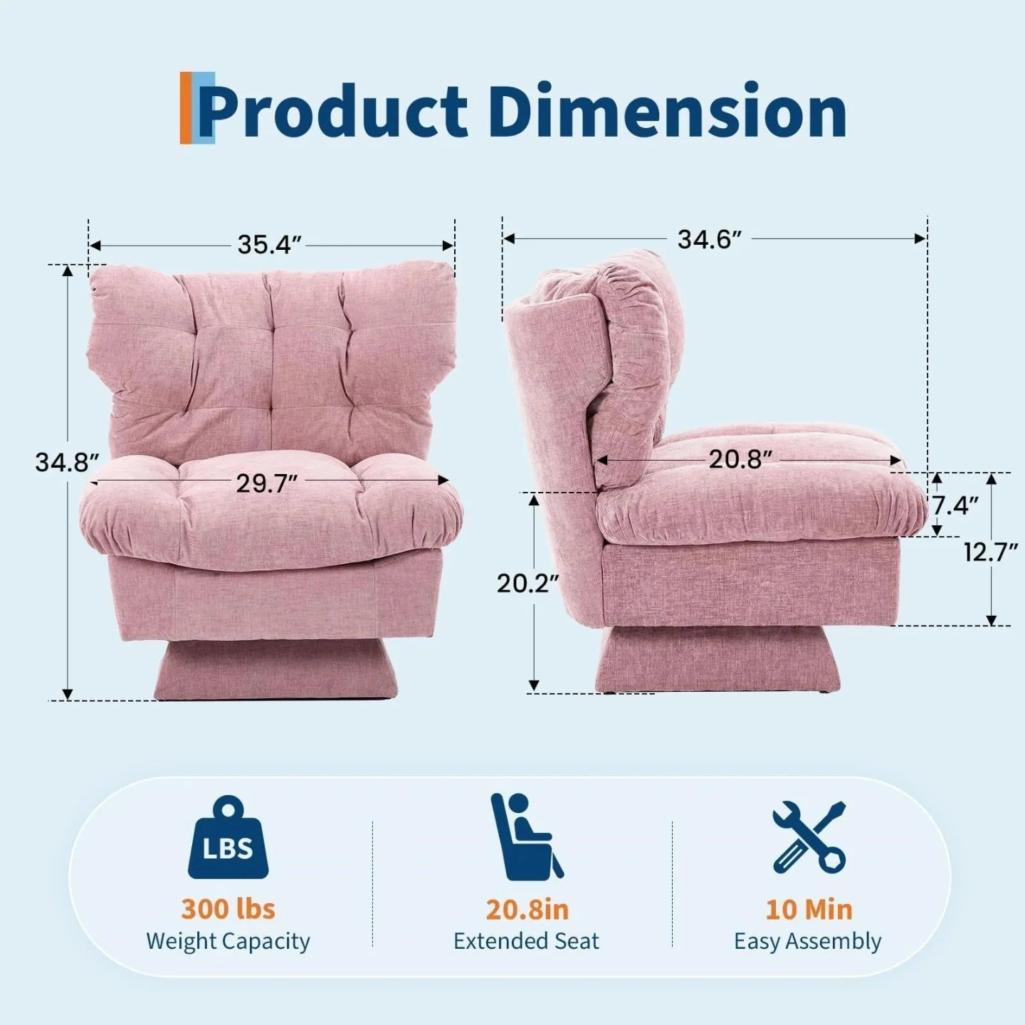 Brand new rotating accent chair - photo 2