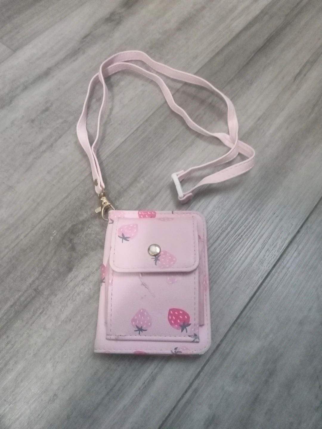 Pink Strawberry Card Holder with Lanyard - photo 2