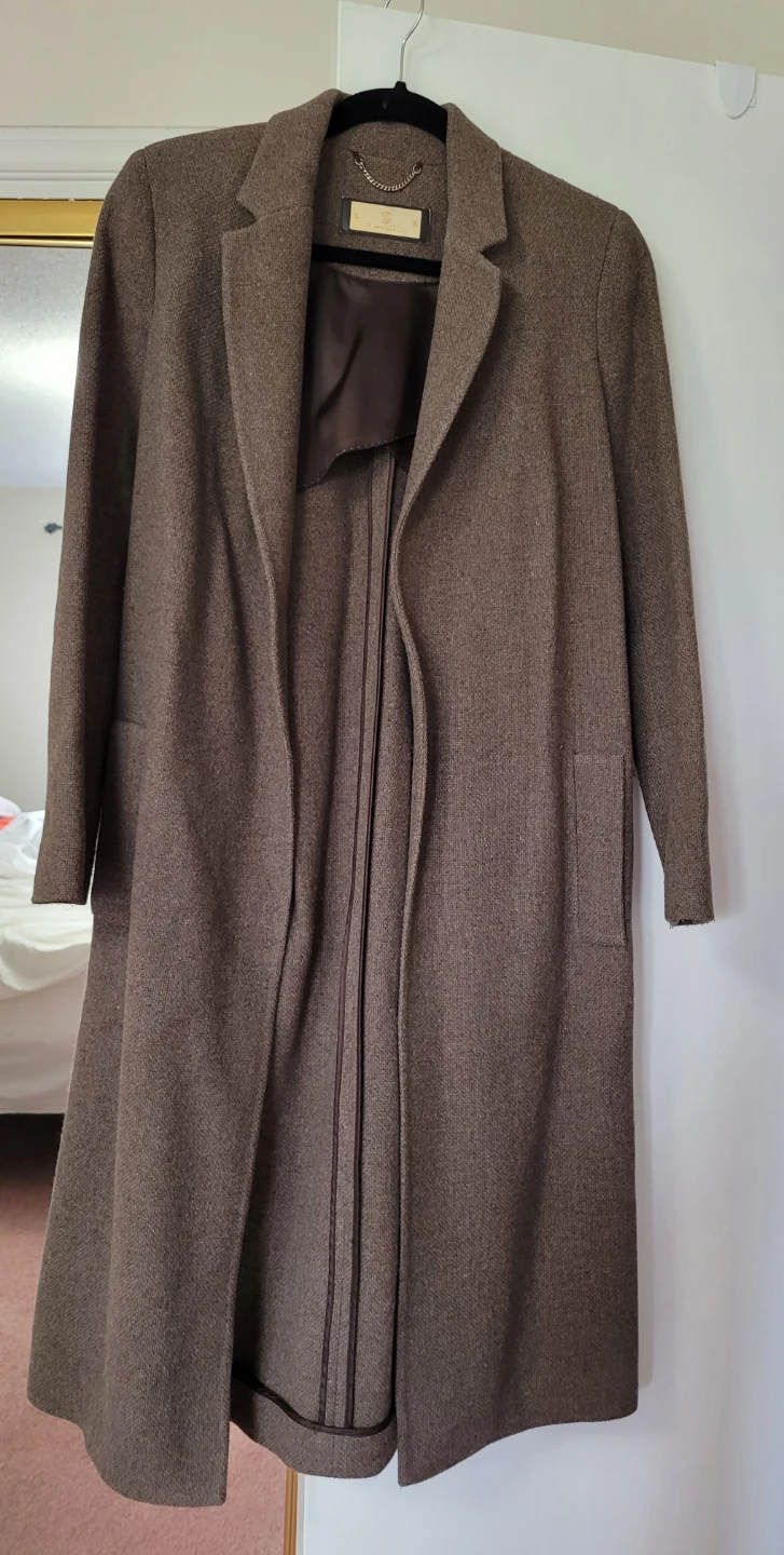 Harris Warf London Brown Tweed Long Coat sm
