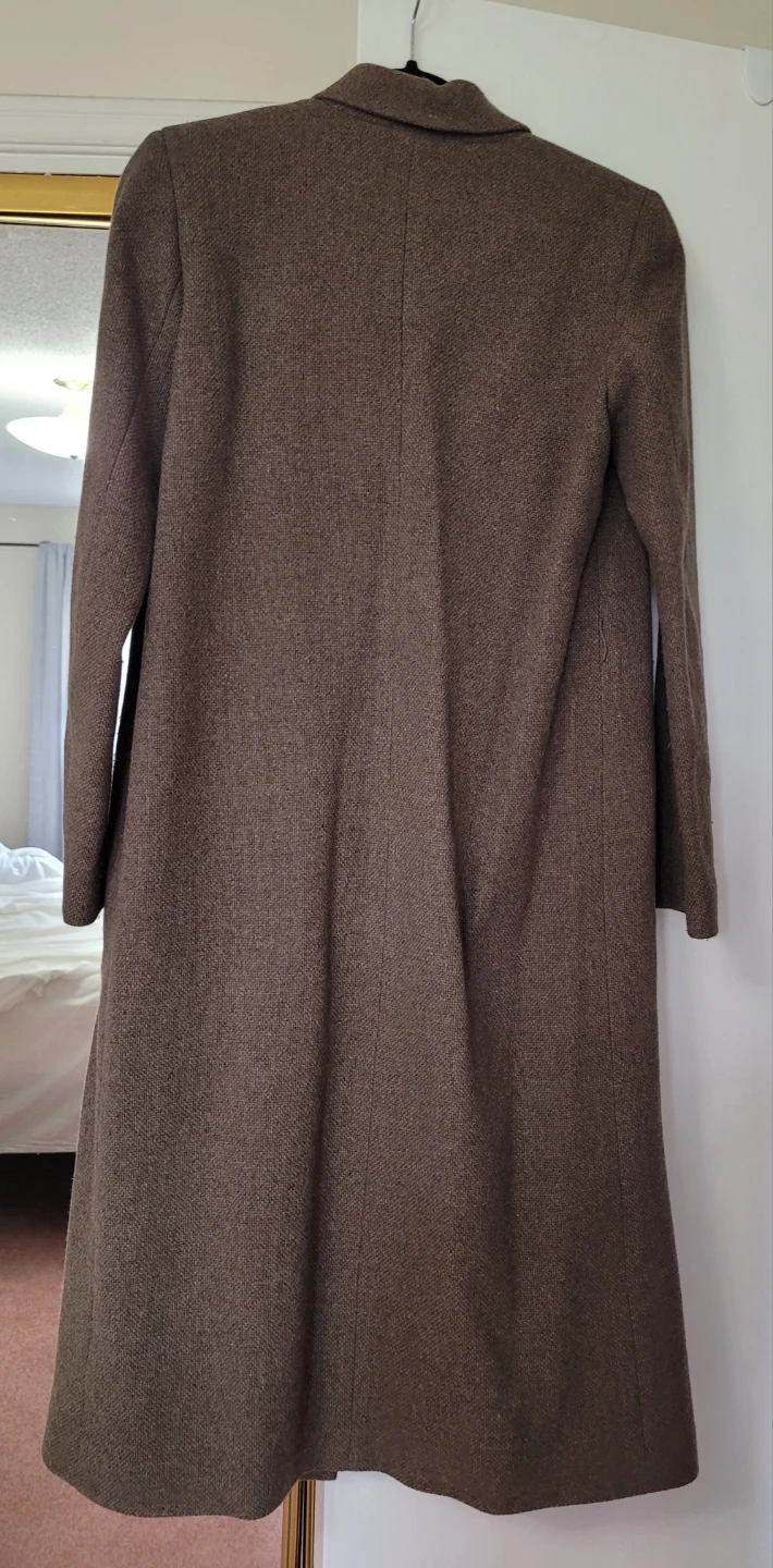 Harris Warf London Brown Tweed Long Coat sm - photo 2